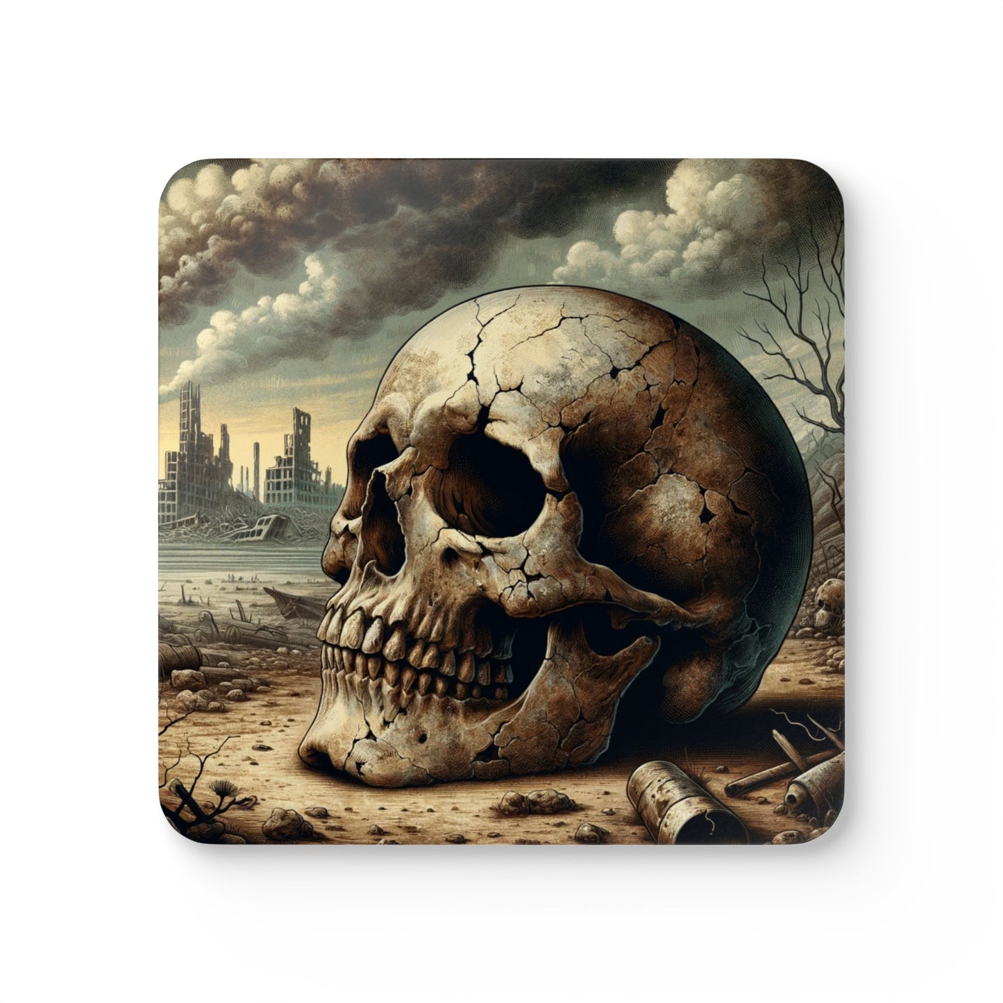 Memento Mori - Corkwood Coaster Set