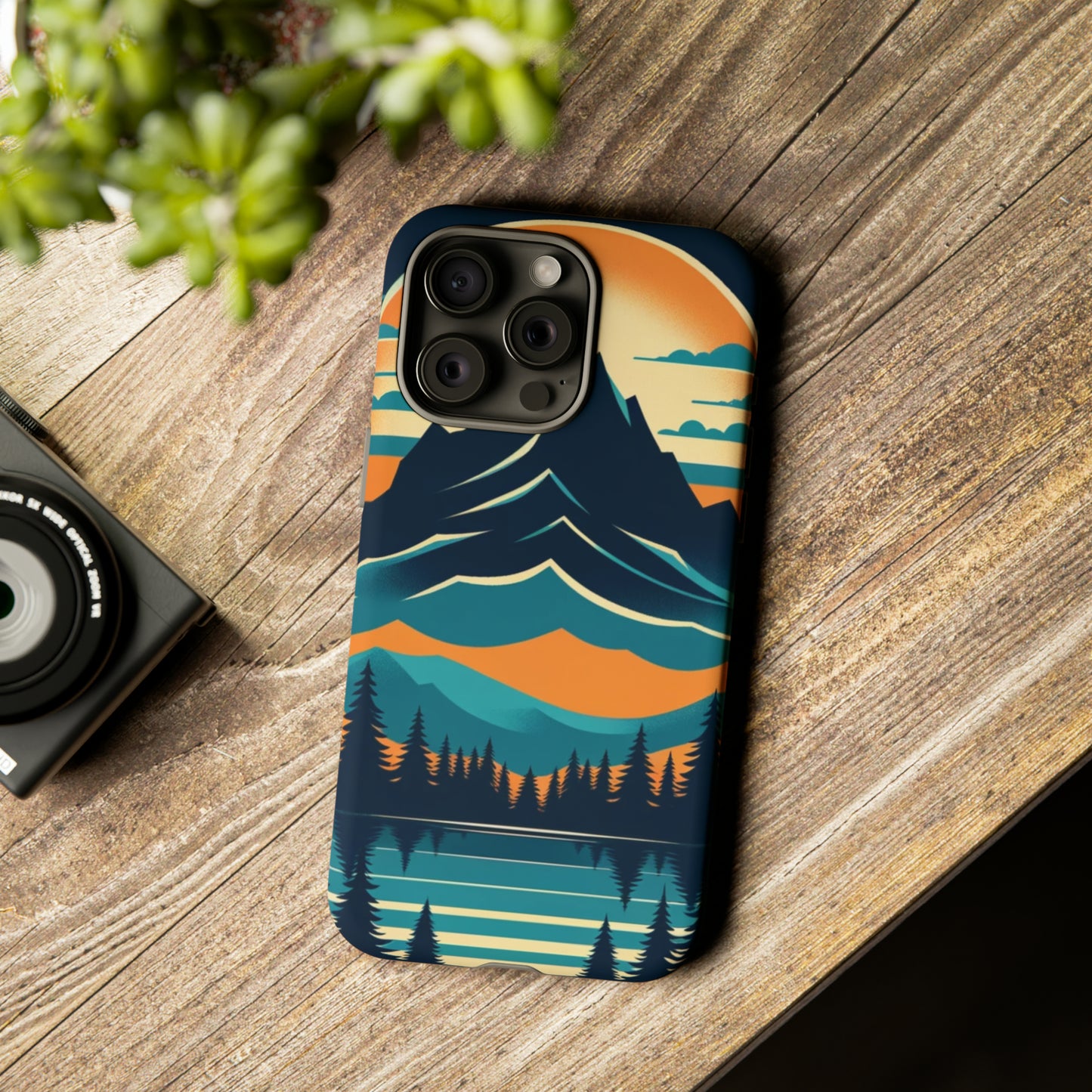 Retro Alpine Sunset - Cell Phone Case