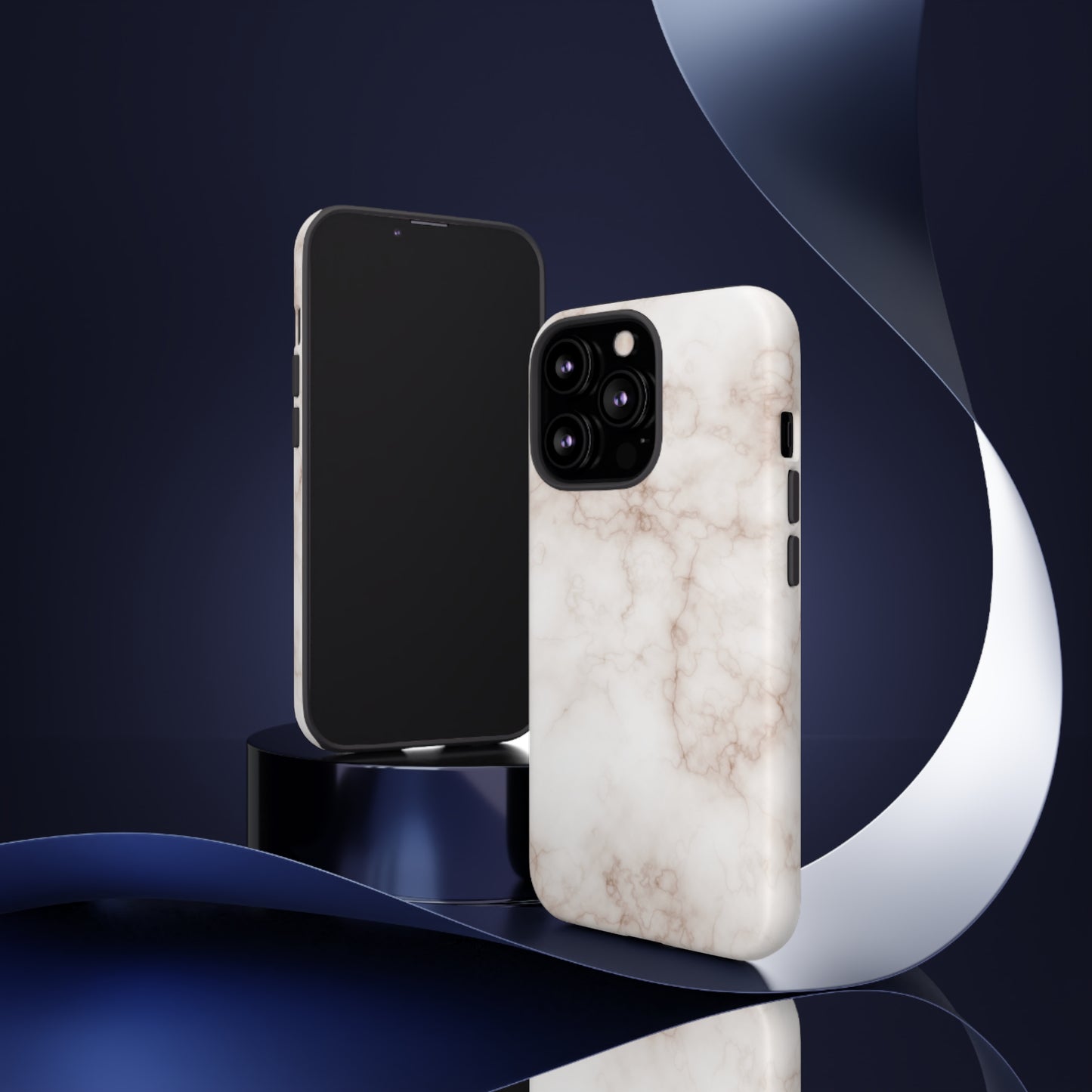 Elegant Alabaster Swirl - Cell Phone Case