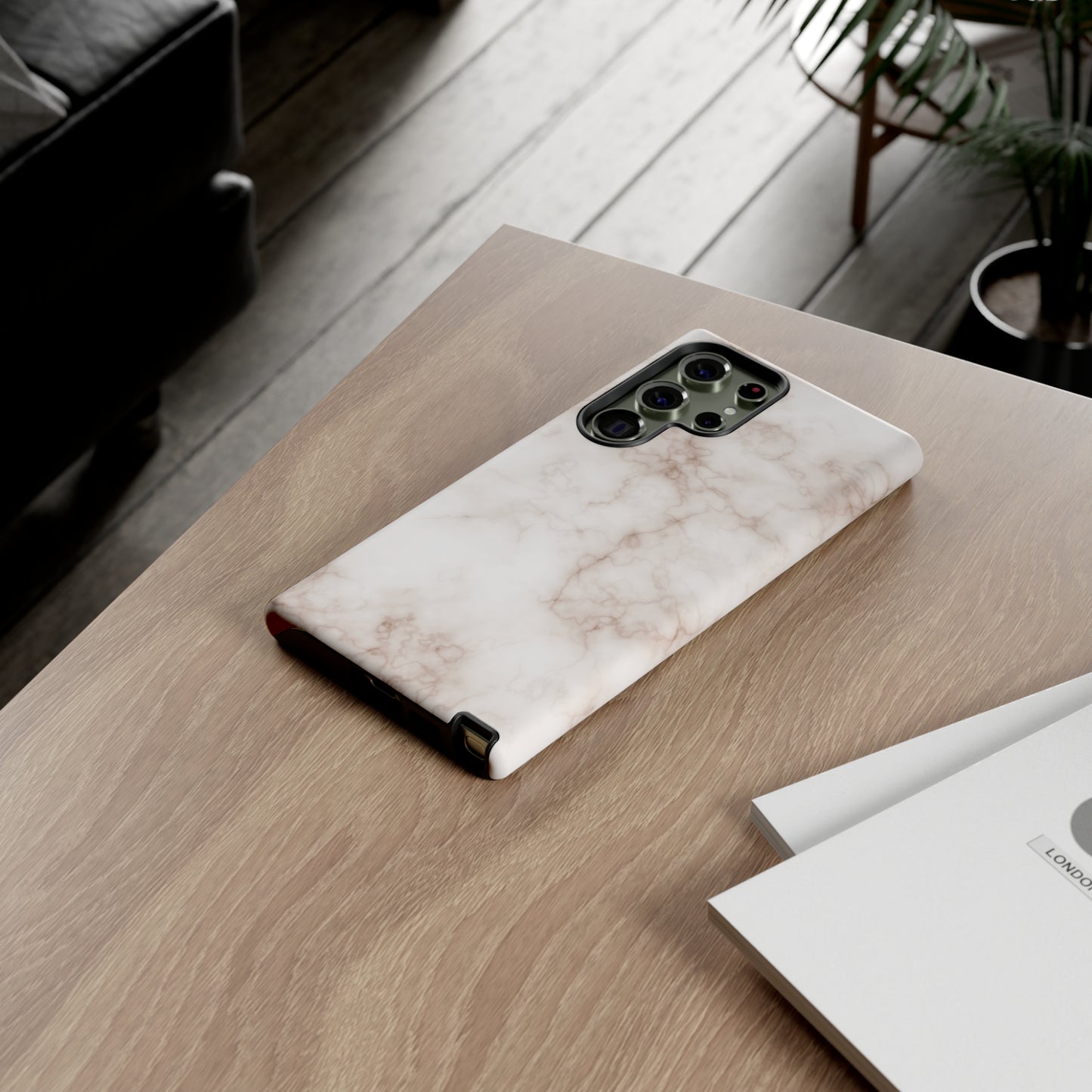 Elegant Alabaster Swirl - Cell Phone Case