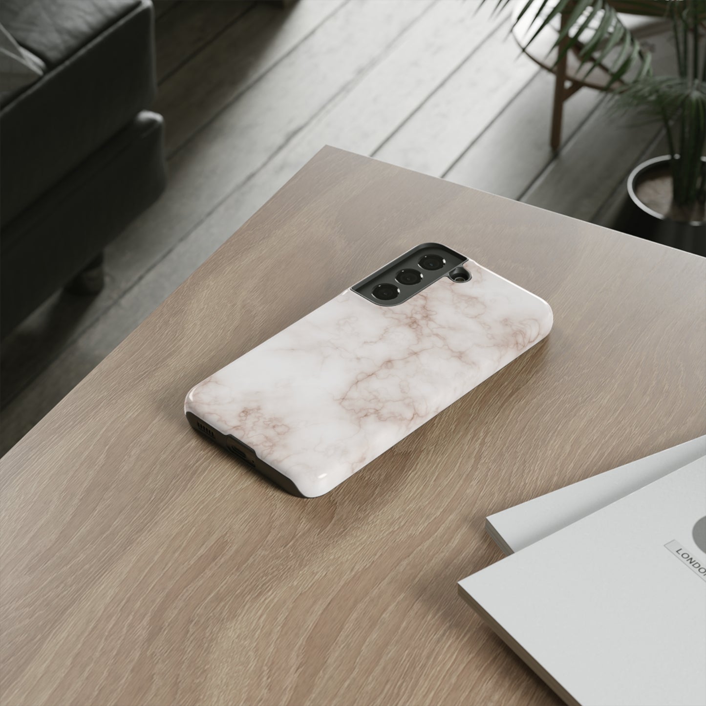 Elegant Alabaster Swirl - Cell Phone Case
