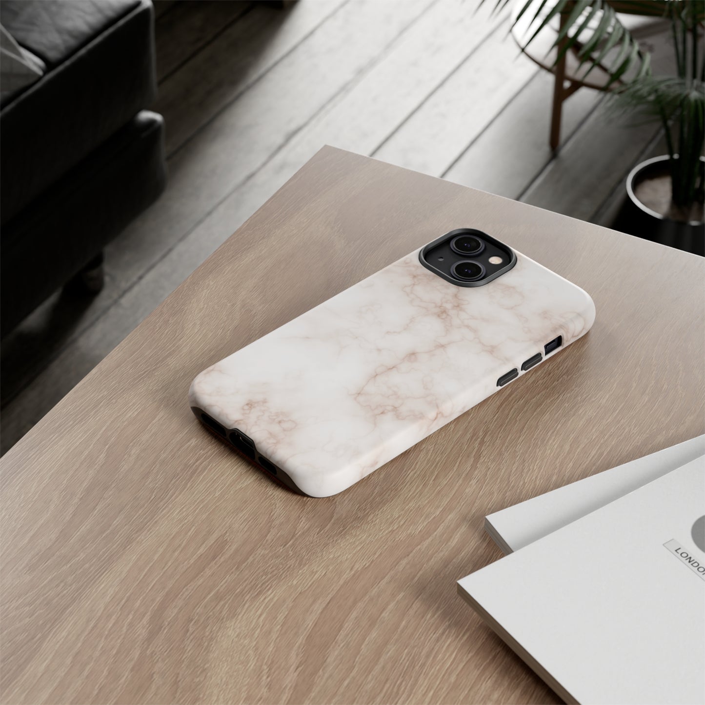 Elegant Alabaster Swirl - Cell Phone Case