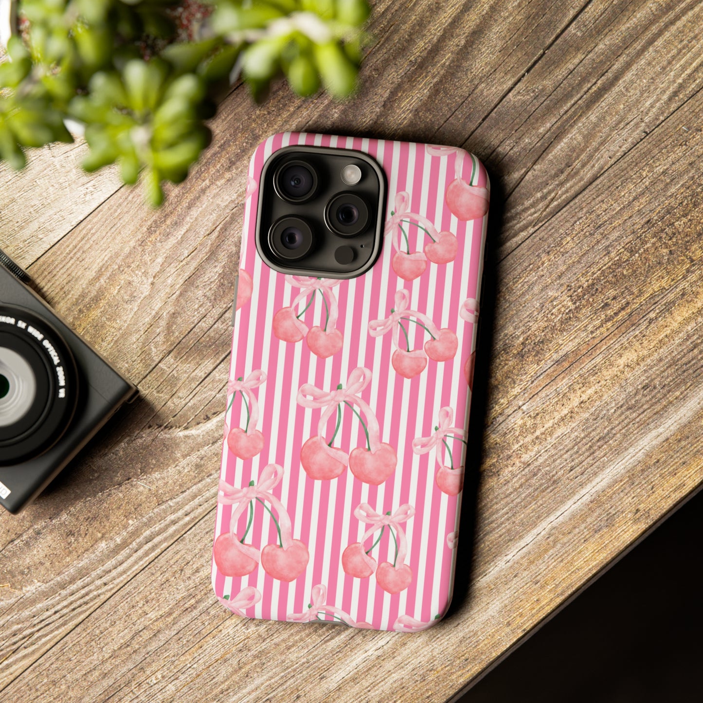Sweet Cherry Stripes - Cell Phone Case
