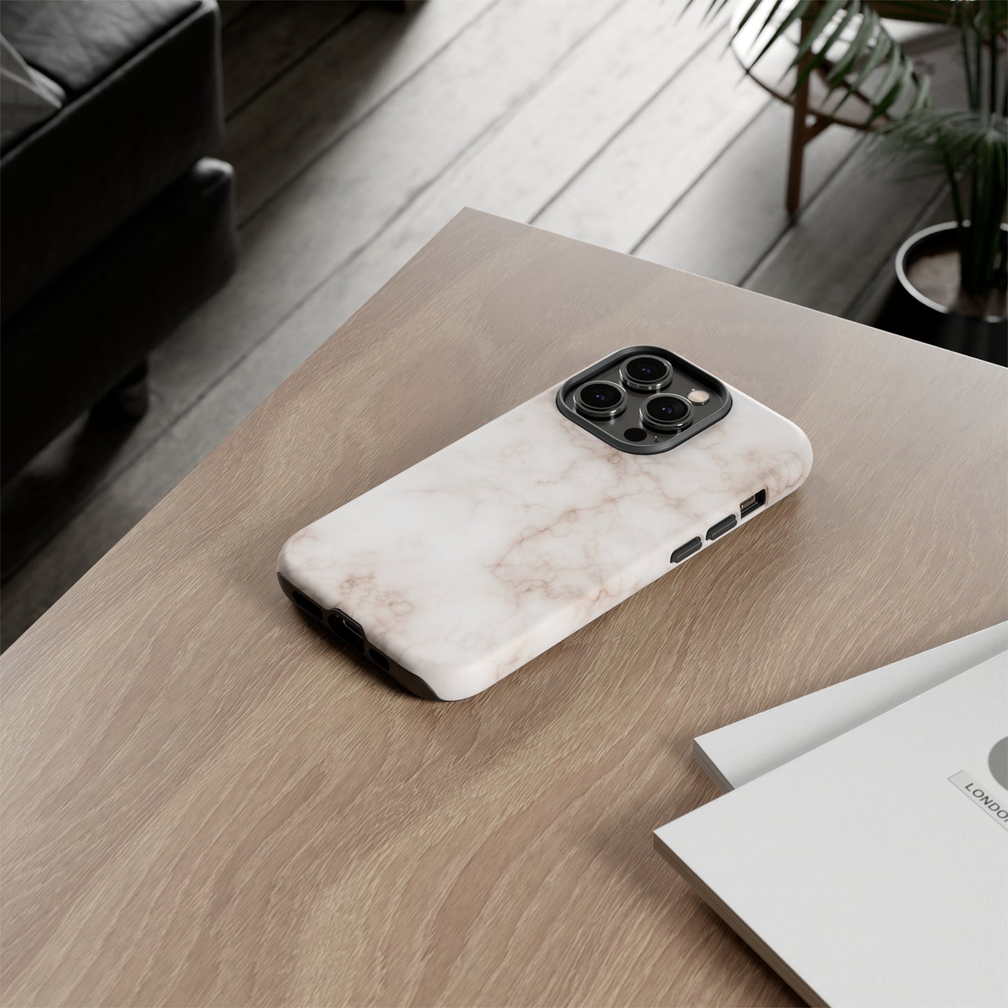 Elegant Alabaster Swirl - Cell Phone Case