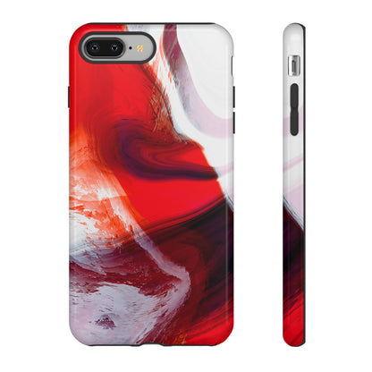 Crimson Swirl Elegance - Cell Phone Case