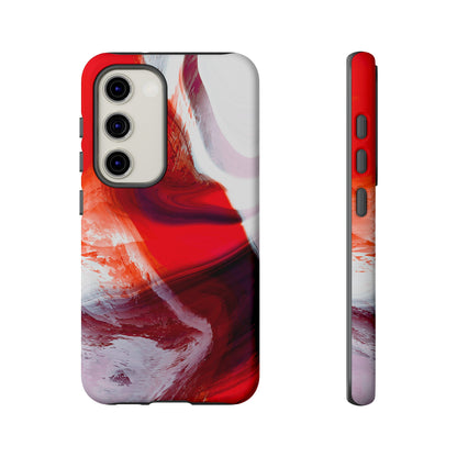 Crimson Swirl Elegance - Cell Phone Case