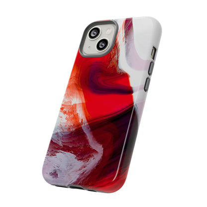 Crimson Swirl Elegance - Cell Phone Case