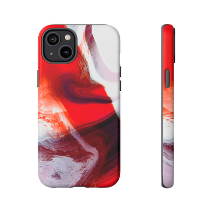 Crimson Swirl Elegance - Cell Phone Case