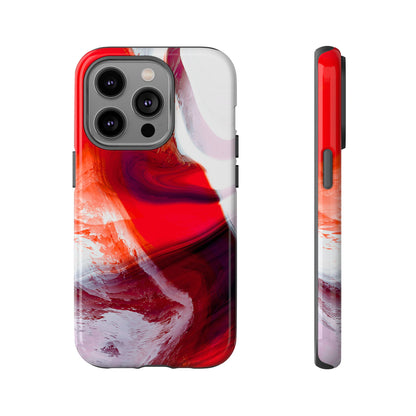 Crimson Swirl Elegance - Cell Phone Case