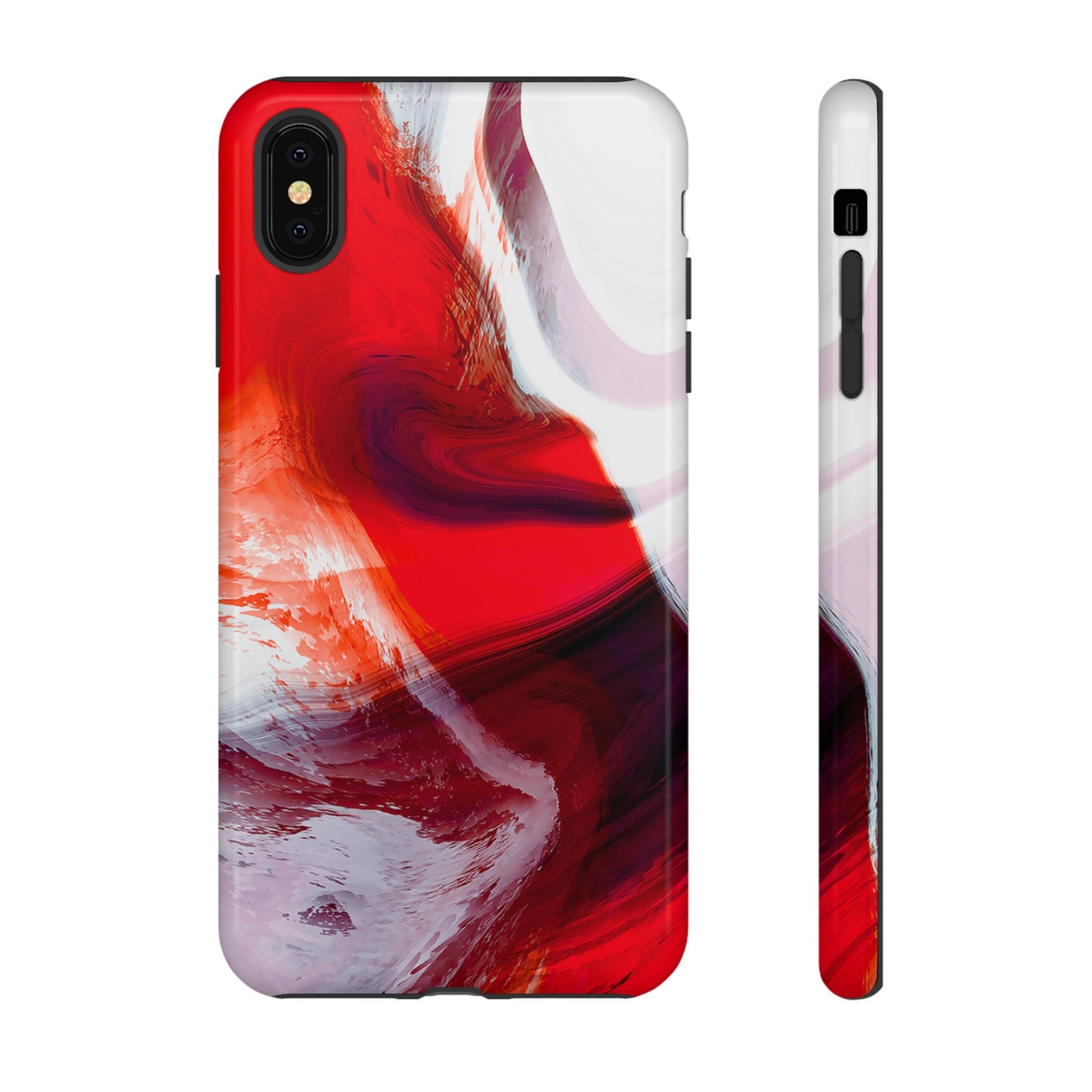 Crimson Swirl Elegance - Cell Phone Case