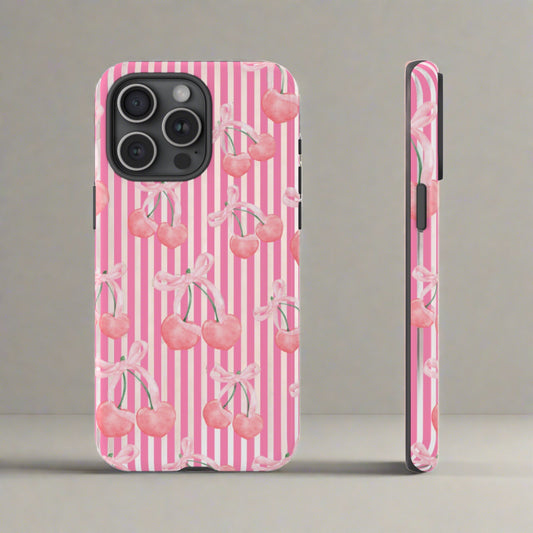 Sweet Cherry Stripes - Cell Phone Case