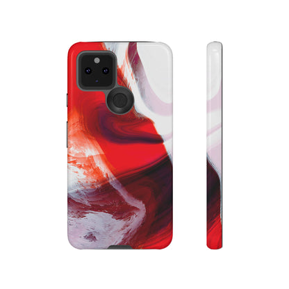 Crimson Swirl Elegance - Cell Phone Case