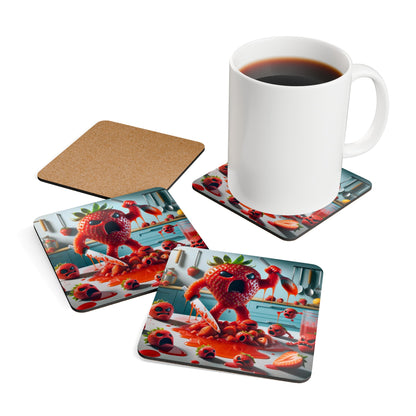 Berry Rebellion - Corkwood Coaster Set