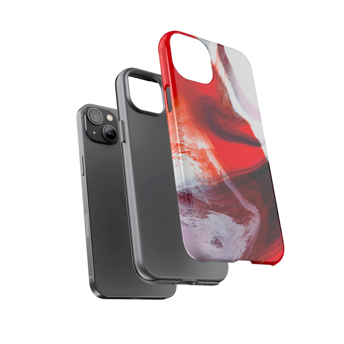 Crimson Swirl Elegance - Cell Phone Case