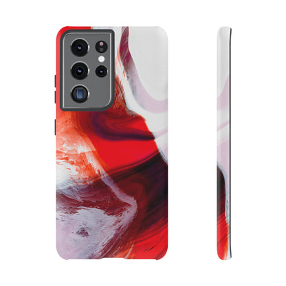 Crimson Swirl Elegance - Cell Phone Case