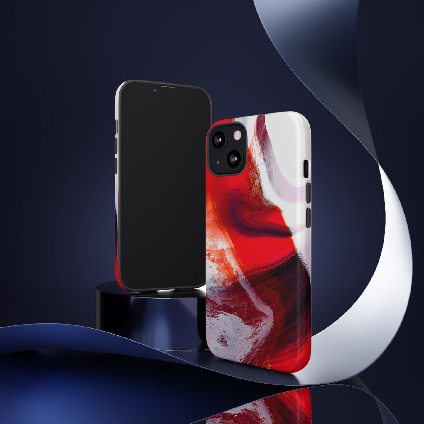 Crimson Swirl Elegance - Cell Phone Case