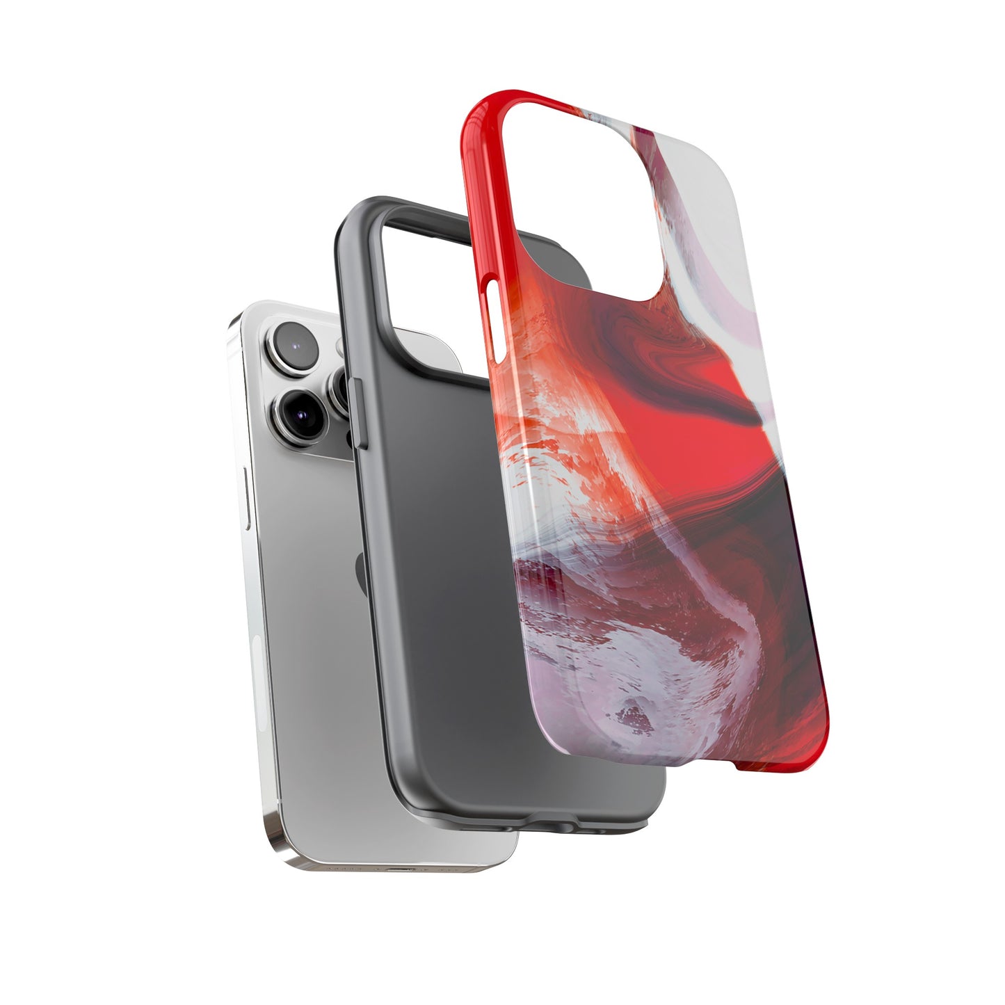 Crimson Swirl Elegance - Cell Phone Case