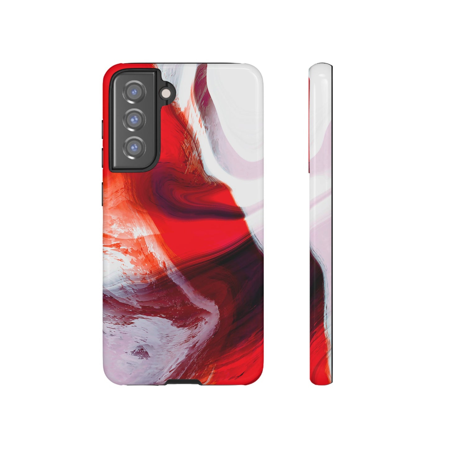 Crimson Swirl Elegance - Cell Phone Case