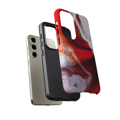 Crimson Swirl Elegance - Cell Phone Case