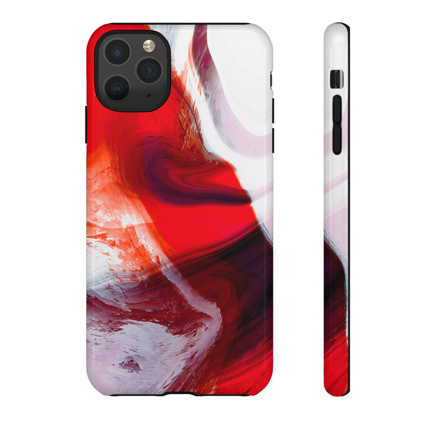 Crimson Swirl Elegance - Cell Phone Case