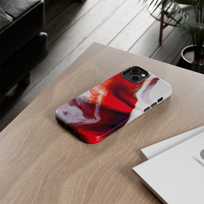 Crimson Swirl Elegance - Cell Phone Case