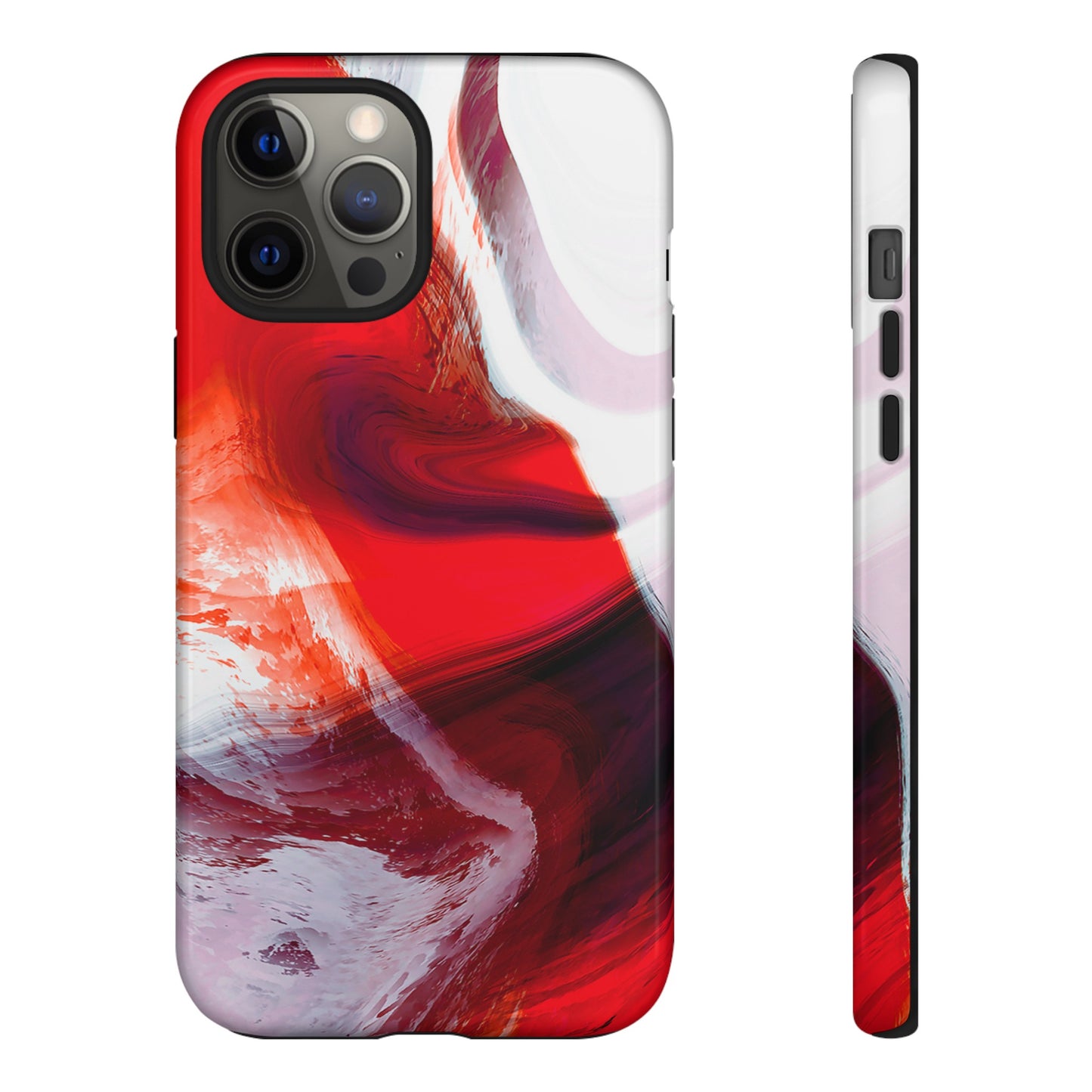 Crimson Swirl Elegance - Cell Phone Case