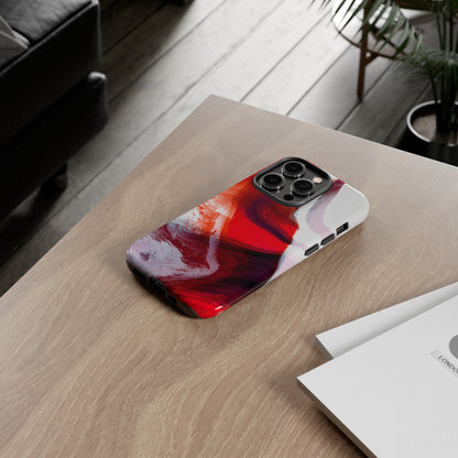 Crimson Swirl Elegance - Cell Phone Case