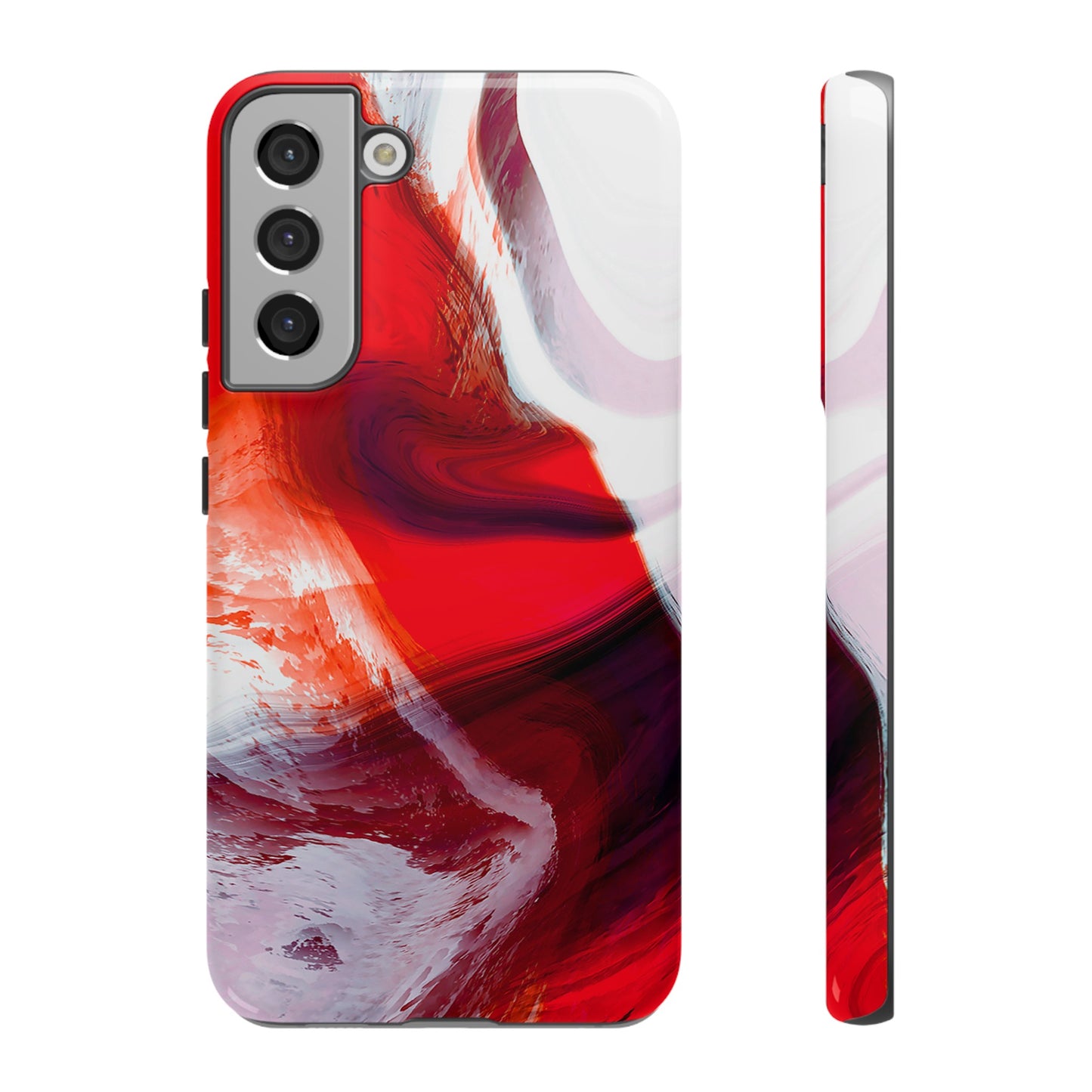 Crimson Swirl Elegance - Cell Phone Case