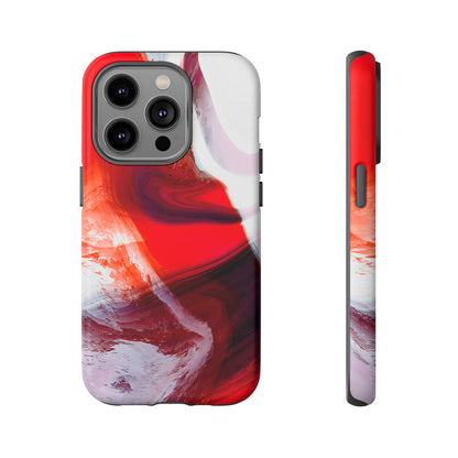 Crimson Swirl Elegance - Cell Phone Case