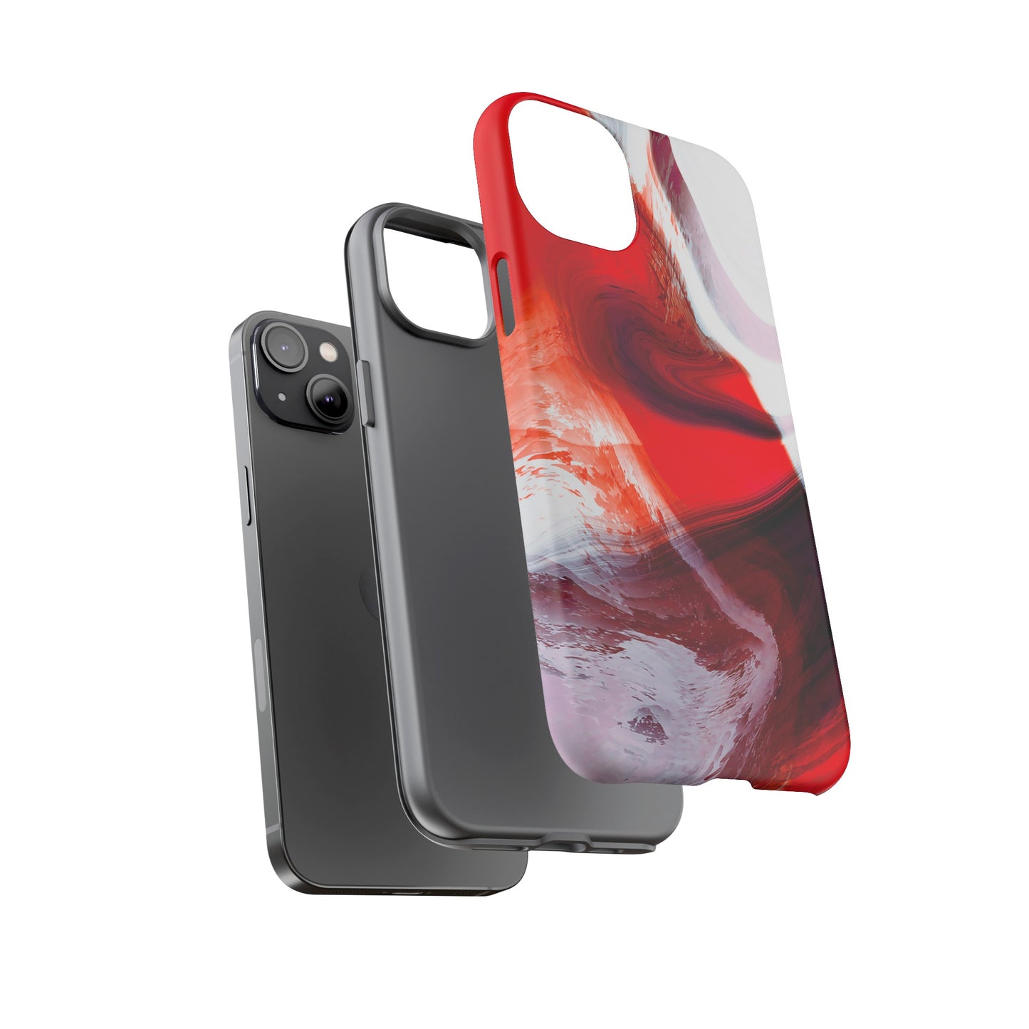 Crimson Swirl Elegance - Cell Phone Case