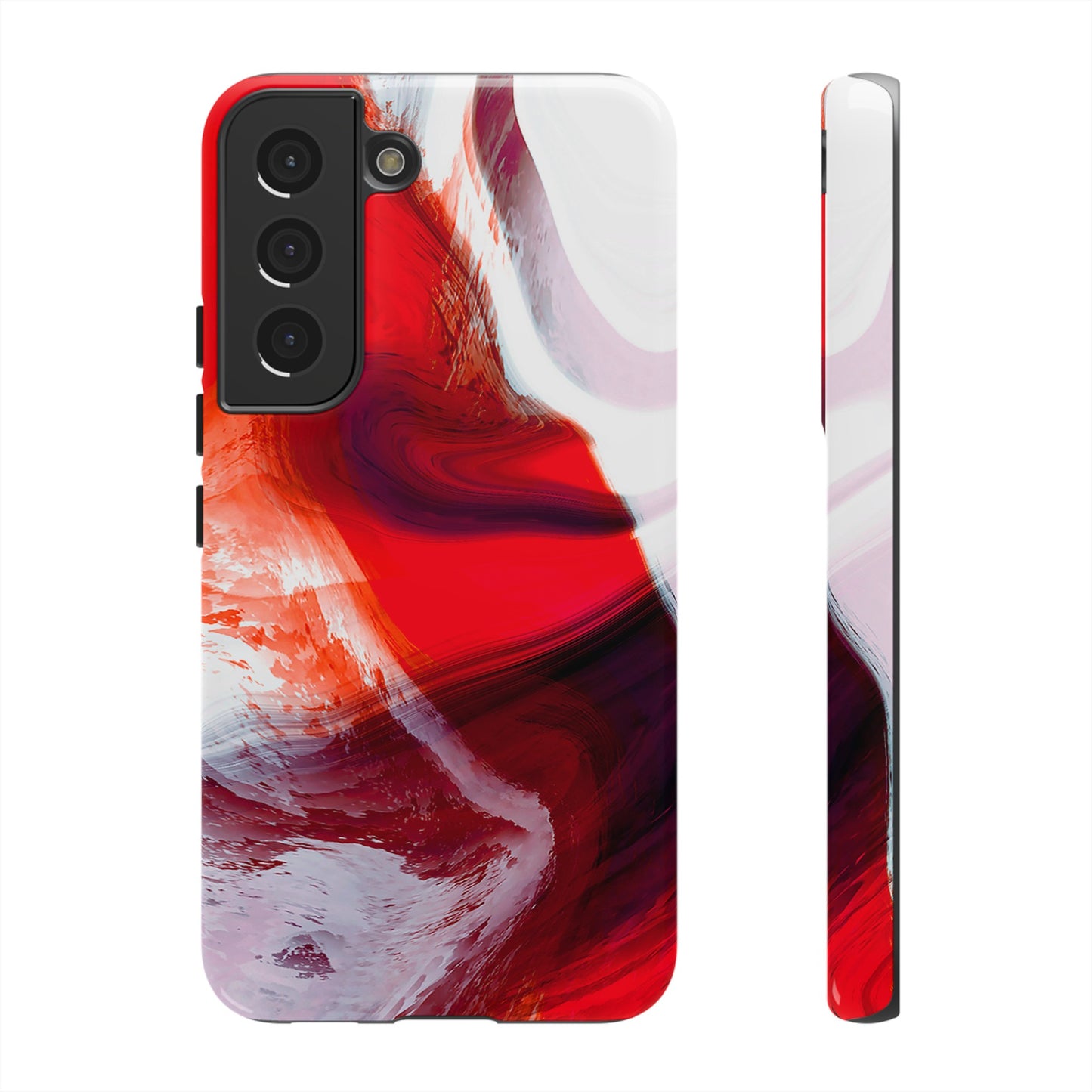 Crimson Swirl Elegance - Cell Phone Case