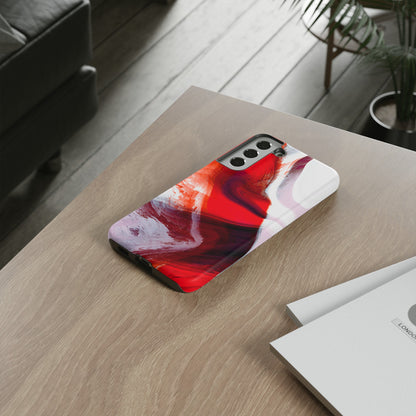 Crimson Swirl Elegance - Cell Phone Case