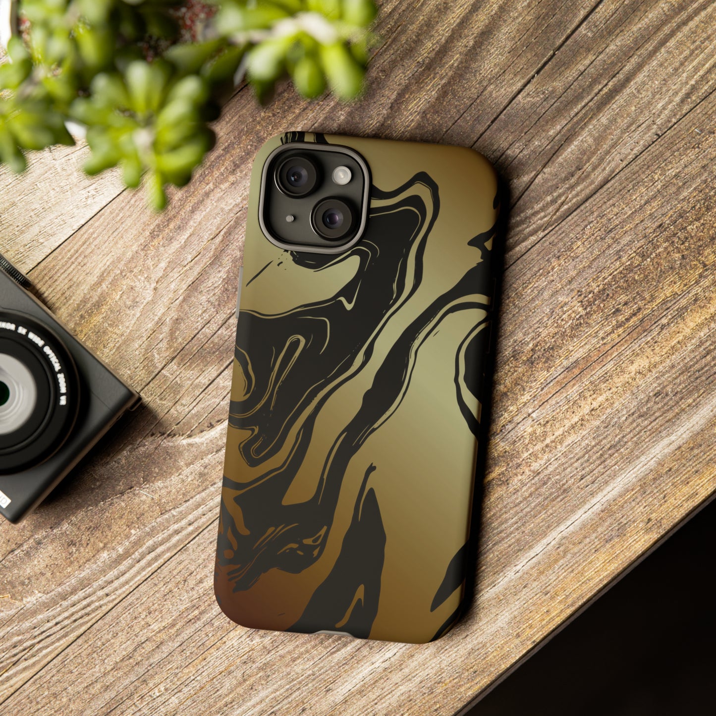 Golden Swirls - Cell Phone Case