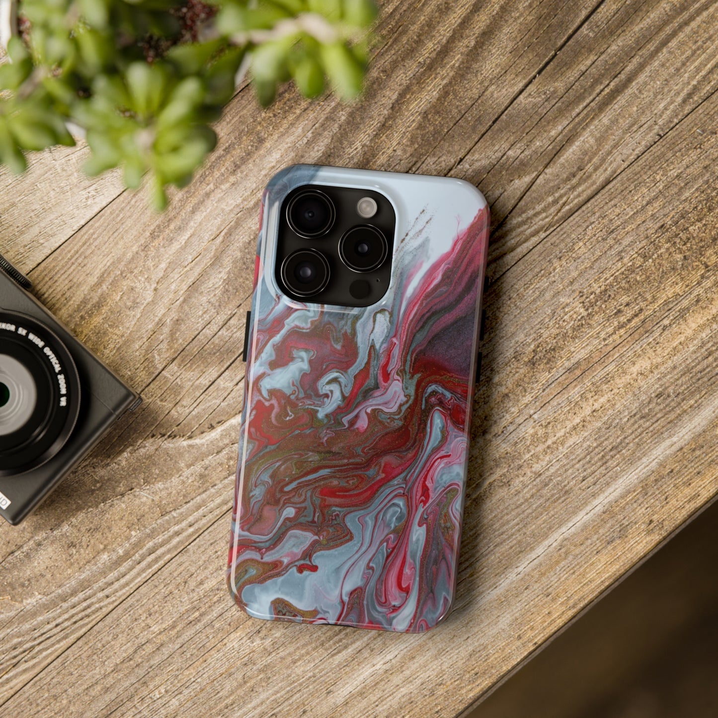 Crimson Flow - iPhone Case