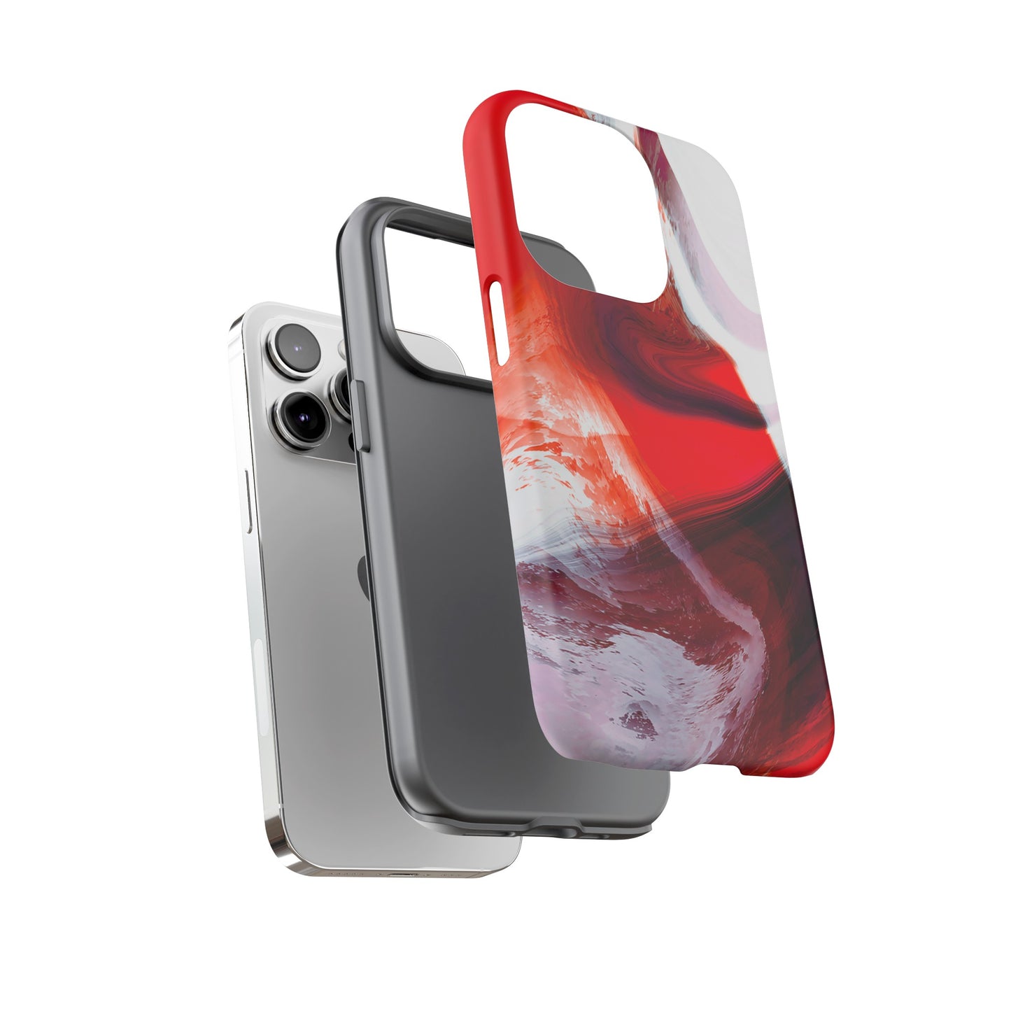 Crimson Swirl Elegance - Cell Phone Case