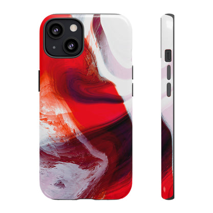 Crimson Swirl Elegance - Cell Phone Case