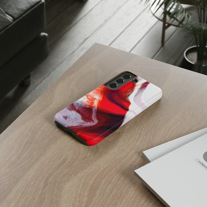 Crimson Swirl Elegance - Cell Phone Case