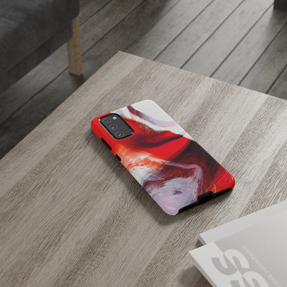 Crimson Swirl Elegance - Cell Phone Case