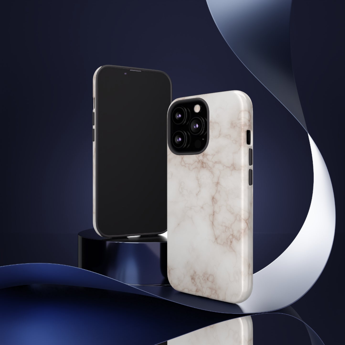 Elegant Alabaster Swirl - Cell Phone Case