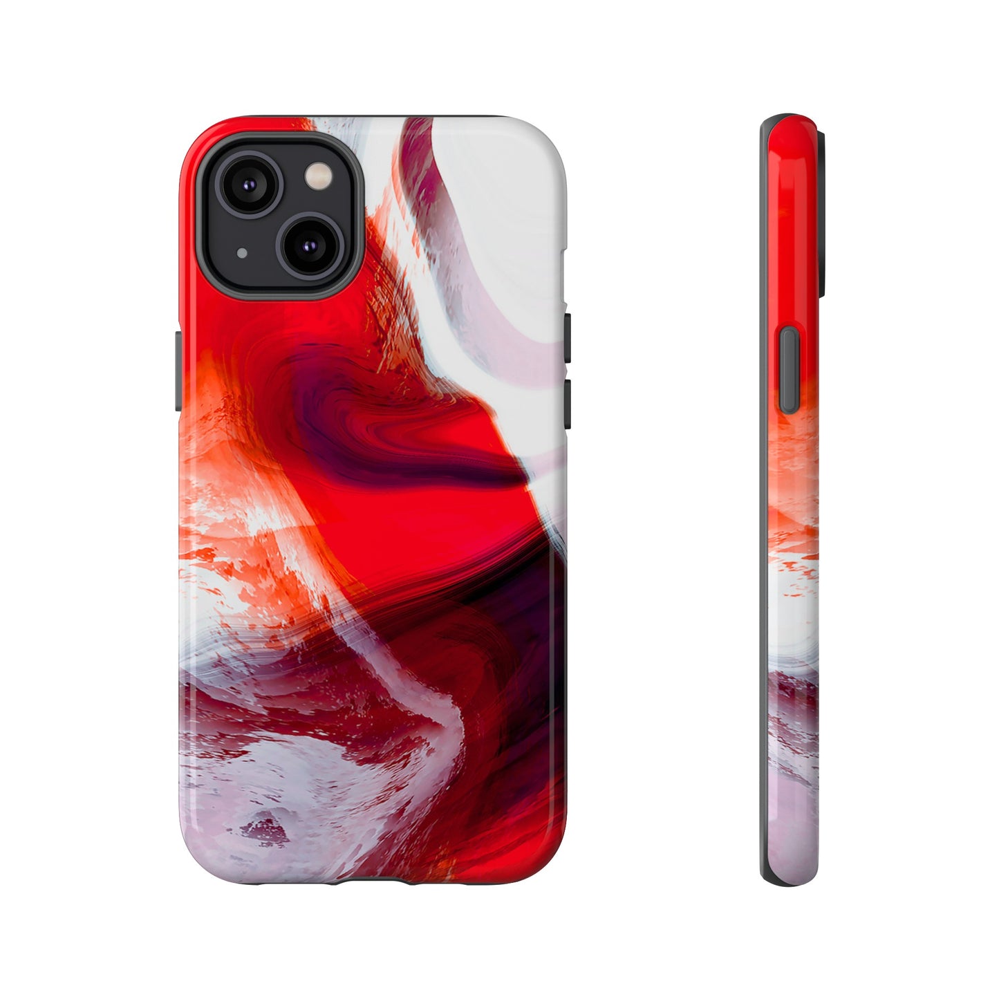 Crimson Swirl Elegance - Cell Phone Case