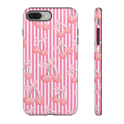 Sweet Cherry Stripes - Cell Phone Case