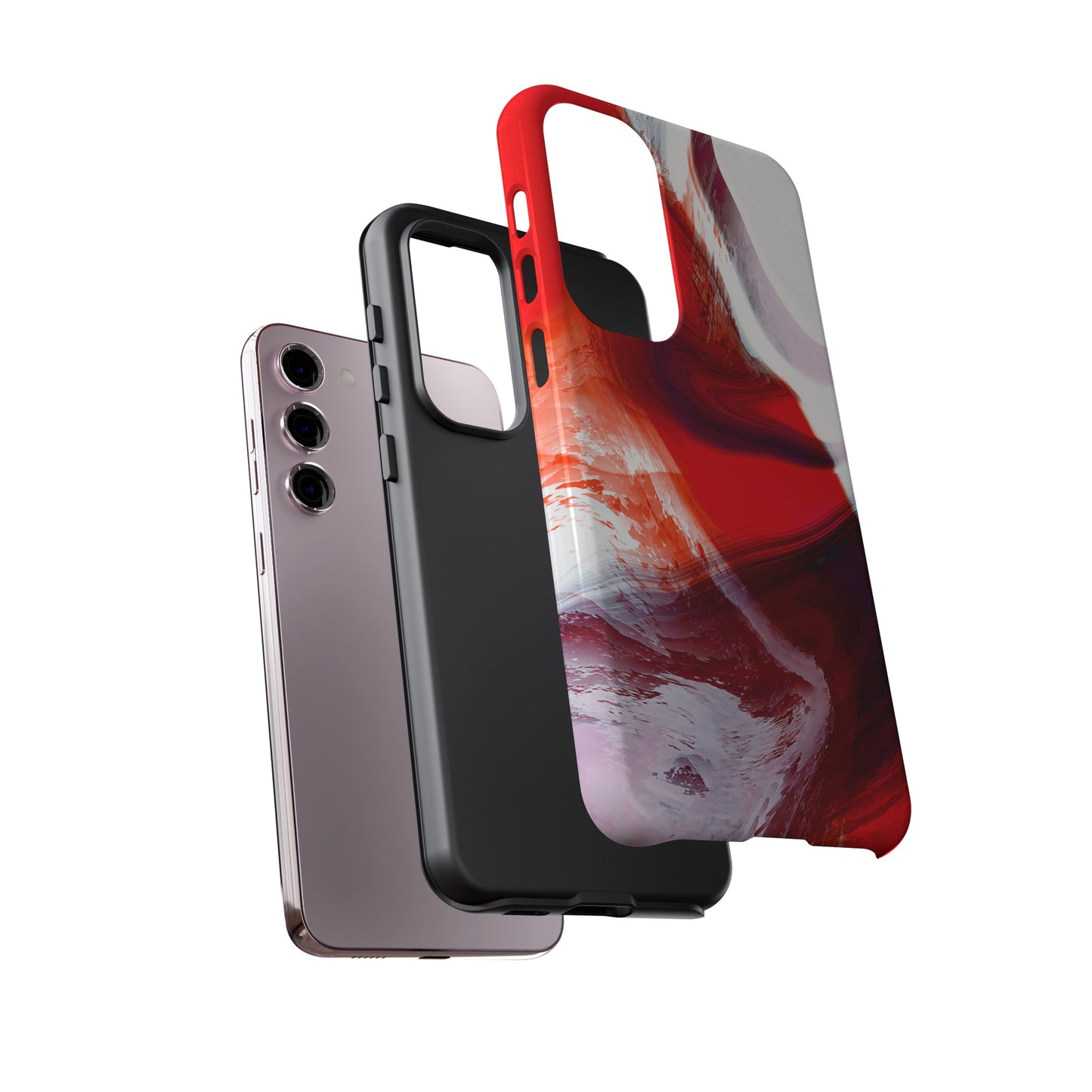 Crimson Swirl Elegance - Cell Phone Case