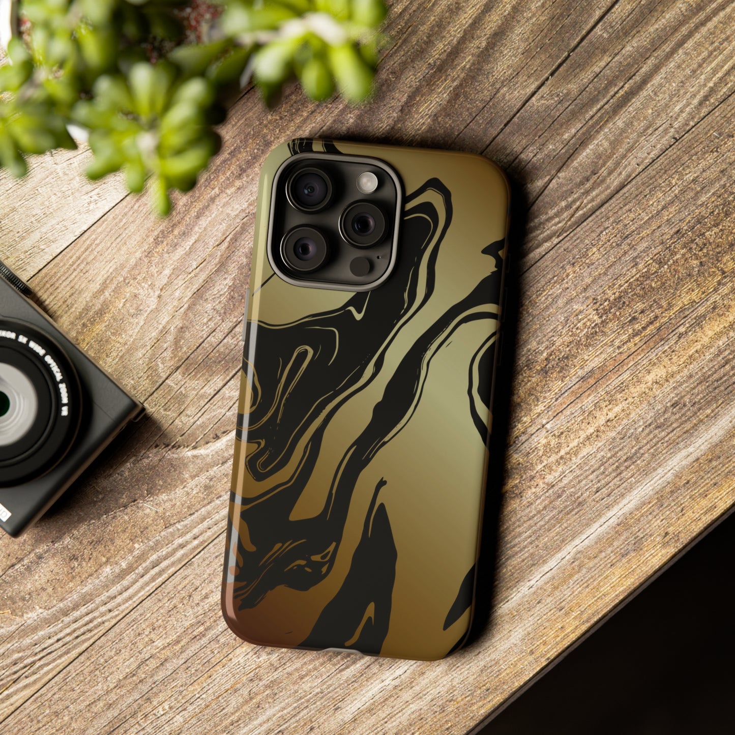 Golden Swirls - Cell Phone Case