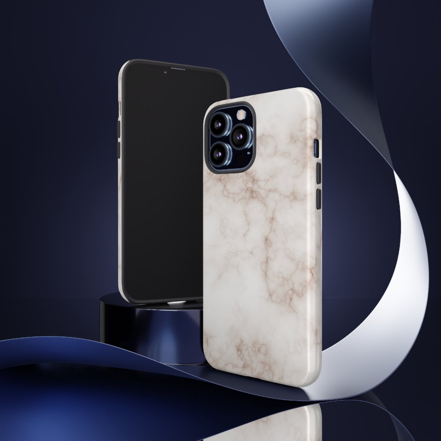 Elegant Alabaster Swirl - Cell Phone Case