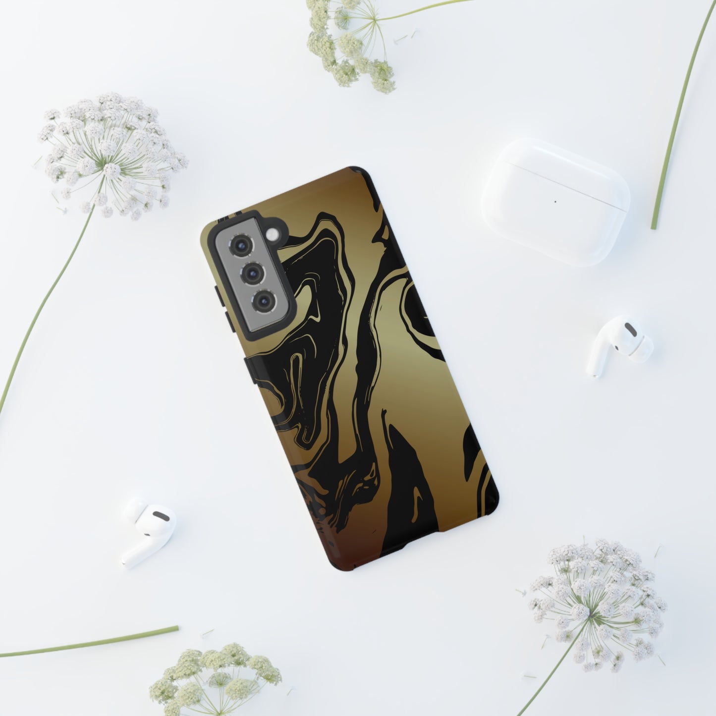 Golden Swirls - Cell Phone Case