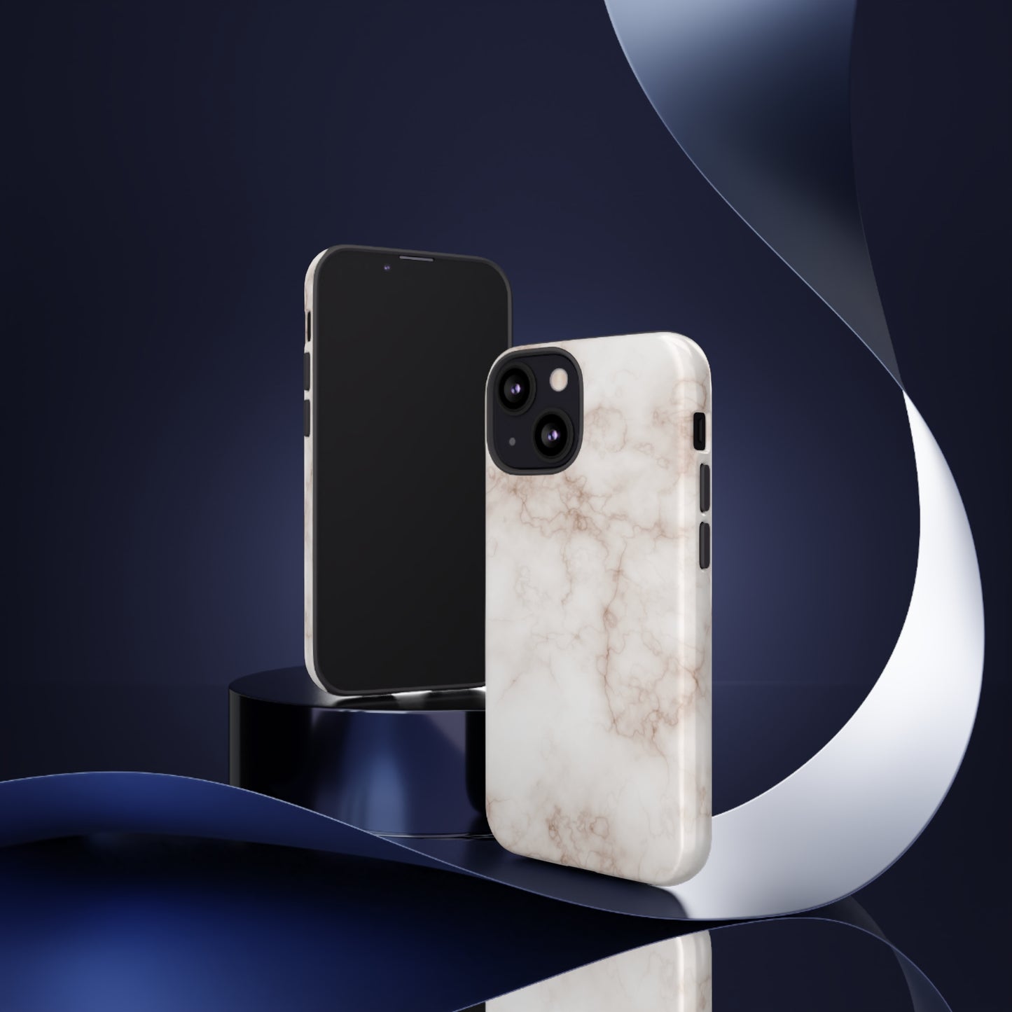 Elegant Alabaster Swirl - Cell Phone Case