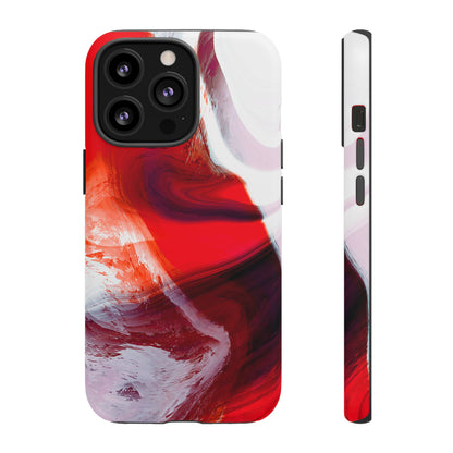 Crimson Swirl Elegance - Cell Phone Case