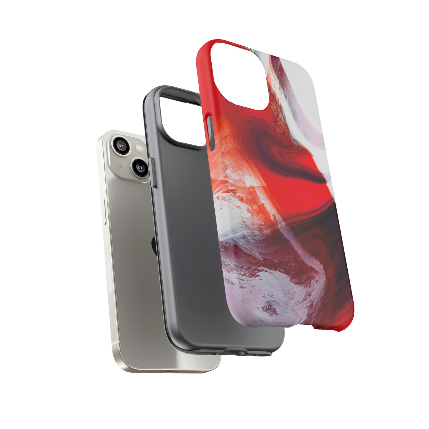 Crimson Swirl Elegance - Cell Phone Case