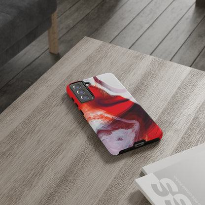 Crimson Swirl Elegance - Cell Phone Case