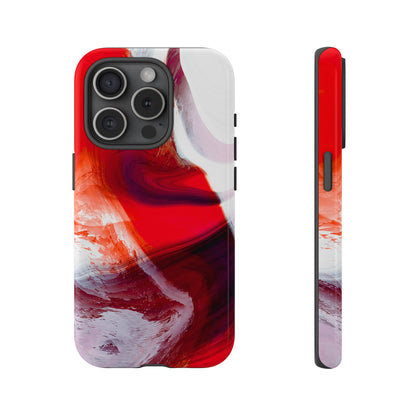 Crimson Swirl Elegance - Cell Phone Case